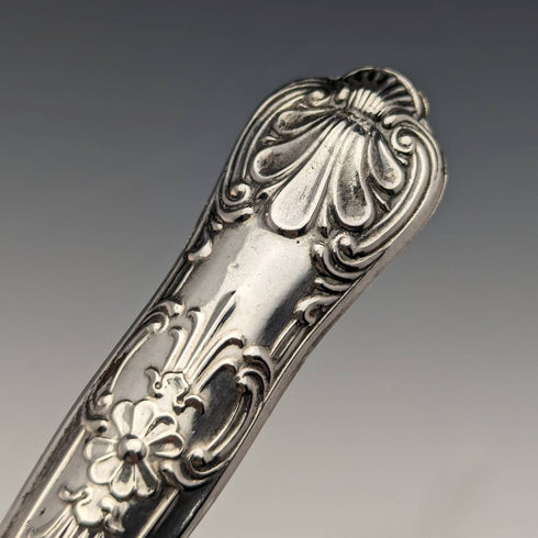 1970 British Antique Sterling Silver Handle Cake Server Harrison Brothers